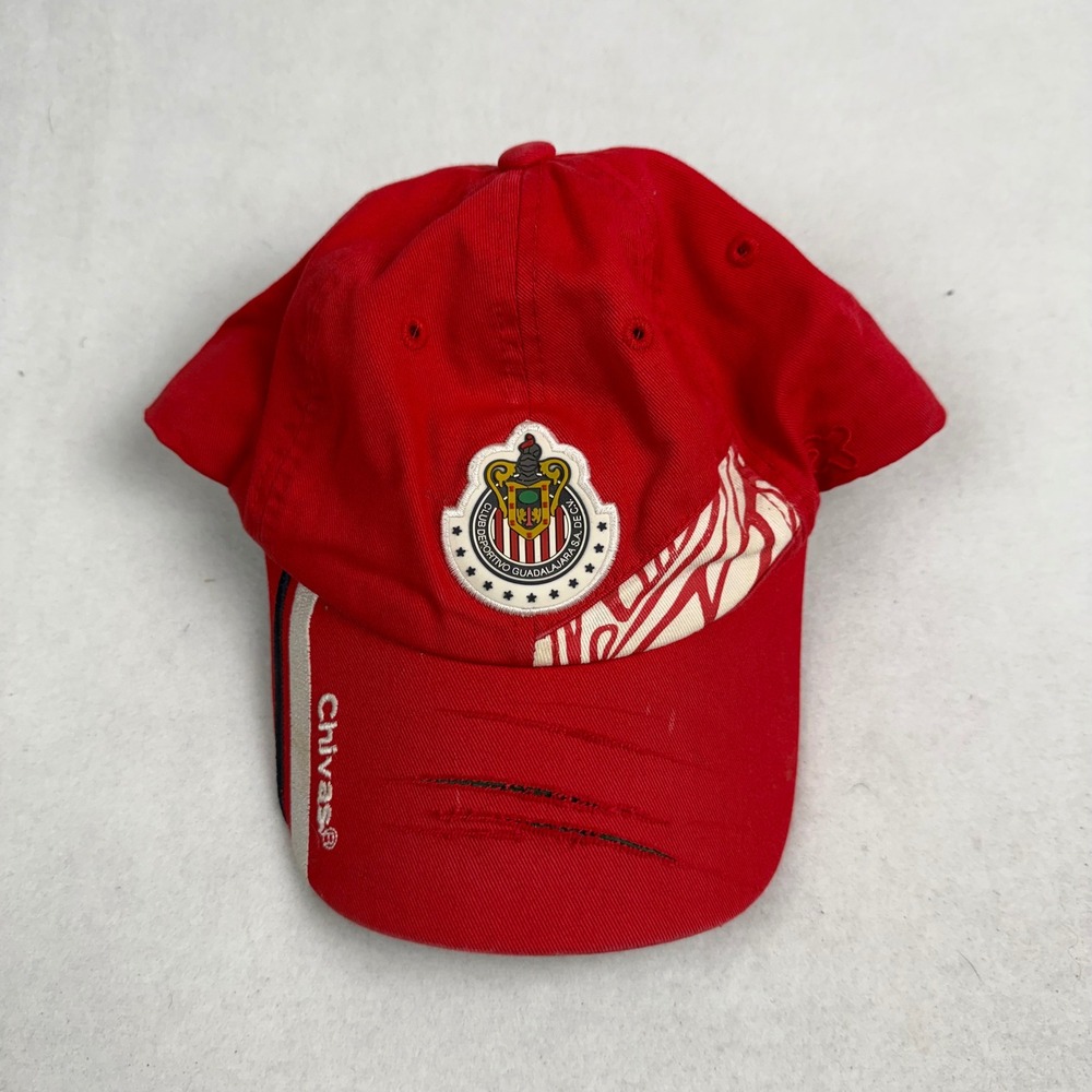 Chivas de Guadalajara Hat Red Rhinox Liga MX Soccer Adjustable Strapback Cap‎